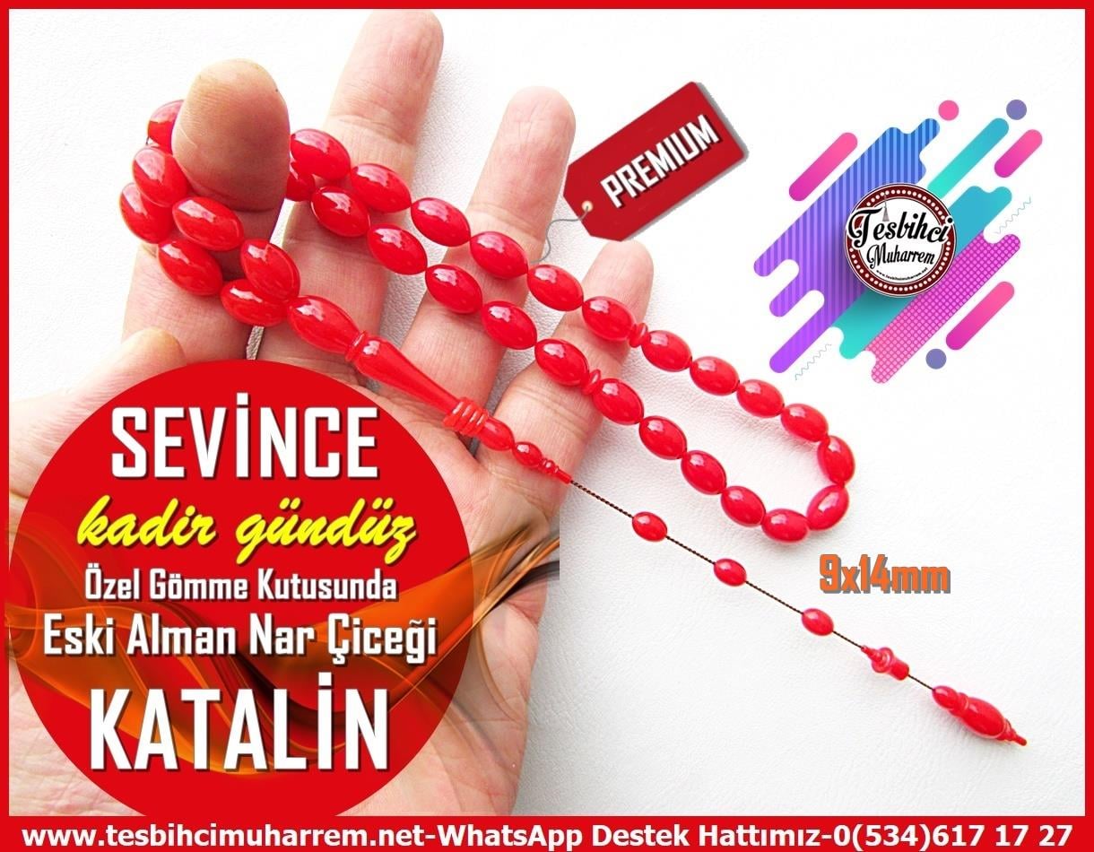 Katalin Ve Bağa TesbihlerTM13825Kadir Gündüz Usta El İşçiliği Tespih | Eski Alman Katalin, Nar Çiçeği Renk, Sertifikalı, Özel Kutulu – “Sevince” TesbihTespih Eski Alman Katalin l Özel Gömme Kutulu Sertifikalı Nar Çiçeği Sevince Tesbih 