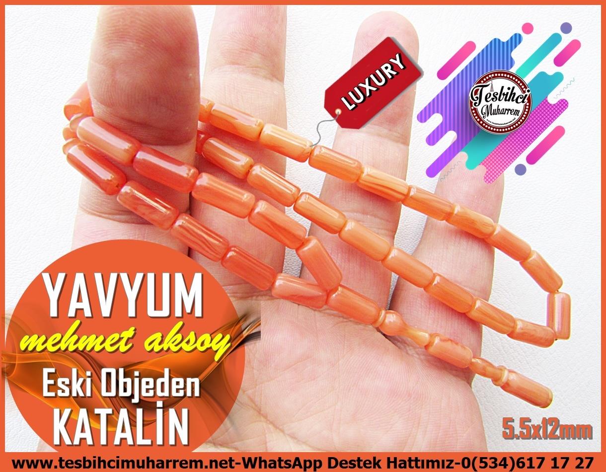 Katalin Ve Bağa TesbihlerTM13914Mehmet Aksoy Usta El İşçiliği Tespih | Eski Katalin Objeden,Gül Kurusu Renk, Kapsül Kesim, “Yavyum” TesbihTespih Katalin I Eski Katalin Objeden Miskevi Turuncu Kapsül Kesim Yavyum Tesbih 