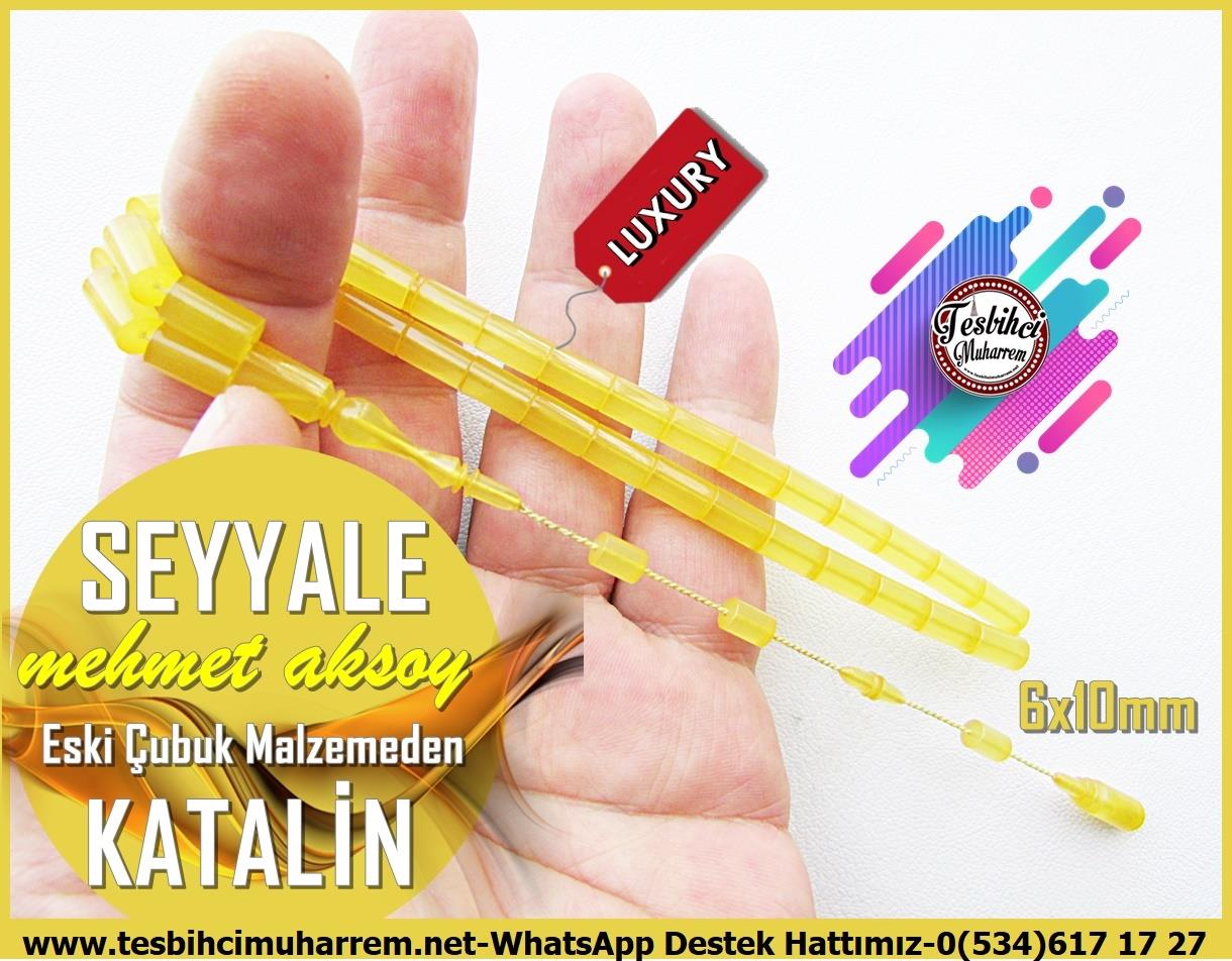 Katalin Ve Bağa TesbihlerTM13915Mehmet Aksoy Usta El İşçiliği Tespih | Eski Katalin Objeden, Limoni Renk, Kesme Kesim, “Seyyale” TesbihTespih Katalin I Eski Katalin Objeden Limoni Kesme Kesim Seyyale Tesbihn Zarı Ton Badem Nevbahar Tesbih