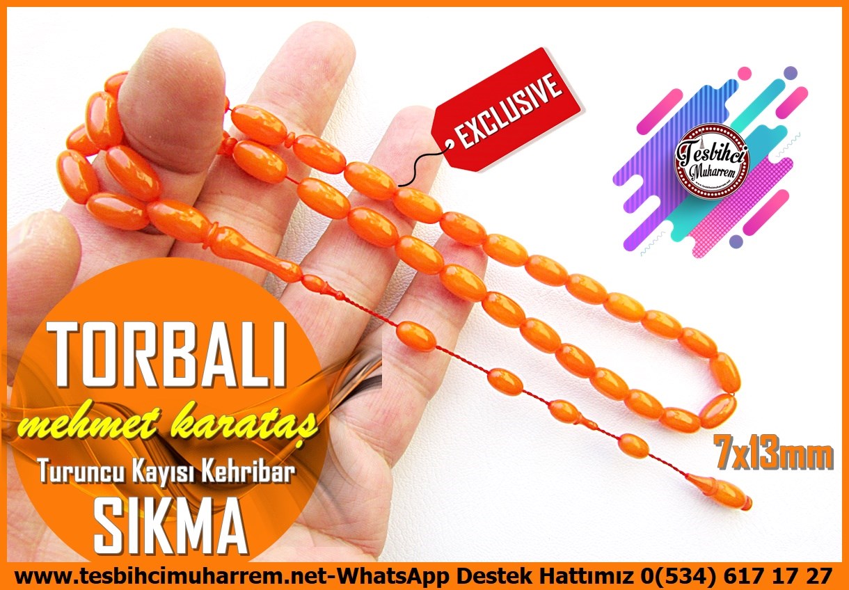 Turuncu Kehribar TesbihlerTM14428Mehmet Karataş Usta İşçilikli Turuncu-Kayısı Sıkma Kehribar Tesbih I Özel Tasarım Badem Kesim Torbalı TesbihTuruncu-Kayısı Sıkma Kehribar Tesbih I Özel Tasarım Badem Kesim Torbalı Tesbih