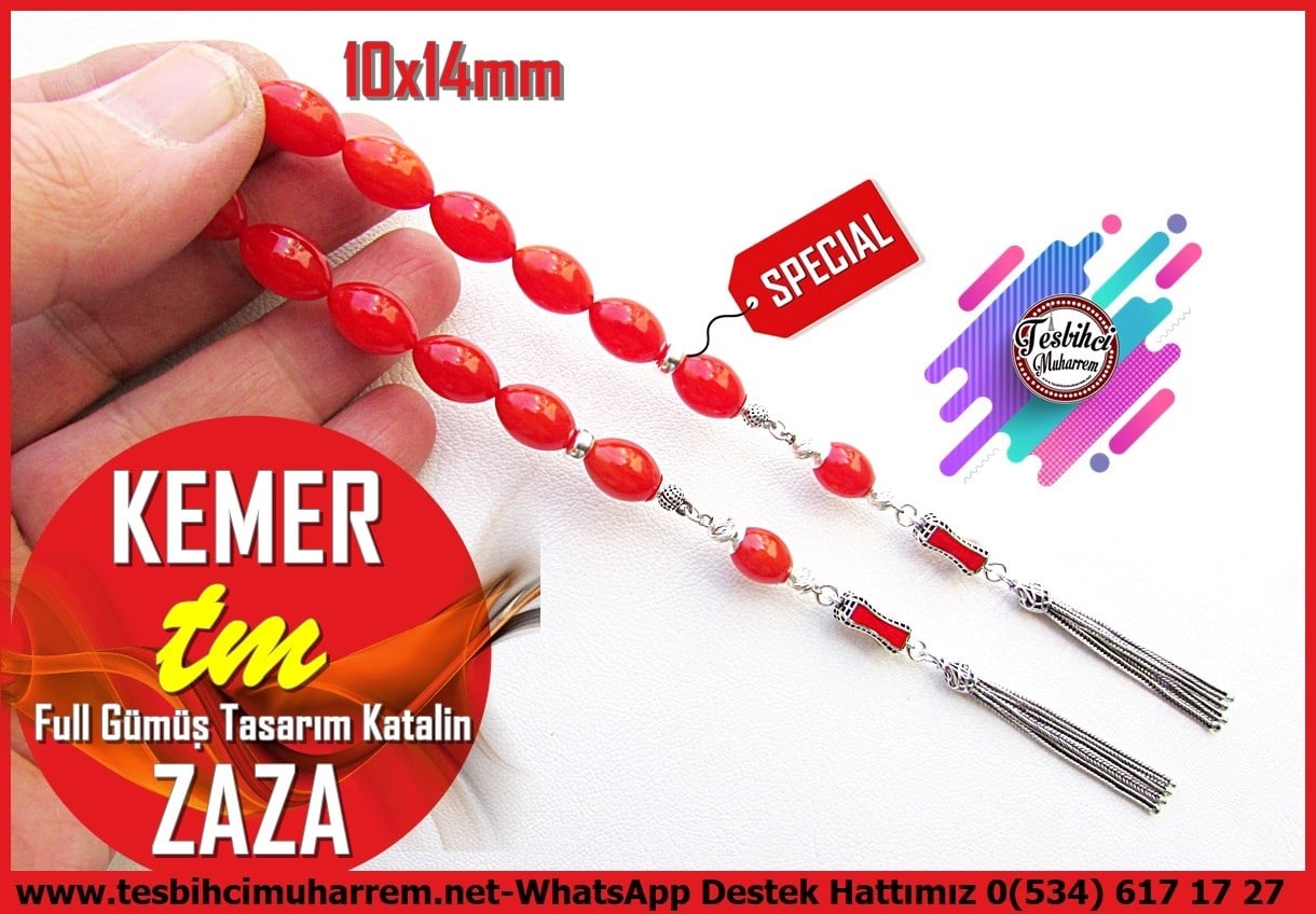 Kehribar Zaza Sallama TesbihlerTM14297Muharrem Karaoğlu Usta Dizayn Nar Kırmızısı Renk Zaza Sallama Katalin Tespih I Mineli Full Gümüş Tasarım Kemer TesbihNar Kırmızısı Renk Zaza Sallama Katalin Tespih I Mineli Full Gümüş Tasarım Kemer Tesbih 