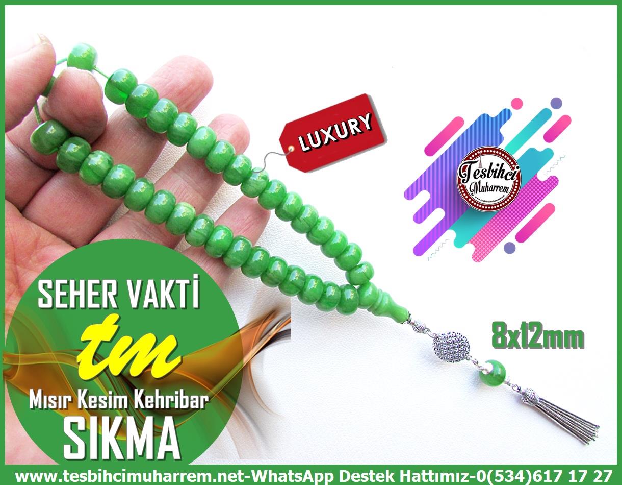 Maskot, Bileklik ve Bürokrat TespihlerTM13644Muharrem Karaoğlu Usta Dizayn | Sıkma Kehribar Tespih, Mısır Kesim, Bilek Boy, Gümüş Püsküllü, 