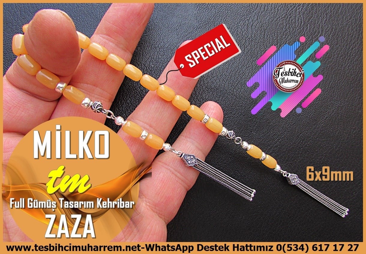 Kehribar Zaza Sallama TesbihlerTM14294Muharrem Karaoğlu Usta İşçilikli Kayısı Renk Sıkma Kehribar Zaza Tespih I Özel Çalışma Kapsül Kesim Full Gümüş Milko TesbihKayısı Renk Sıkma Kehribar Zaza Tespih I Özel Çalışma Kapsül Kesim Full Gümüş Milko Tesbih 