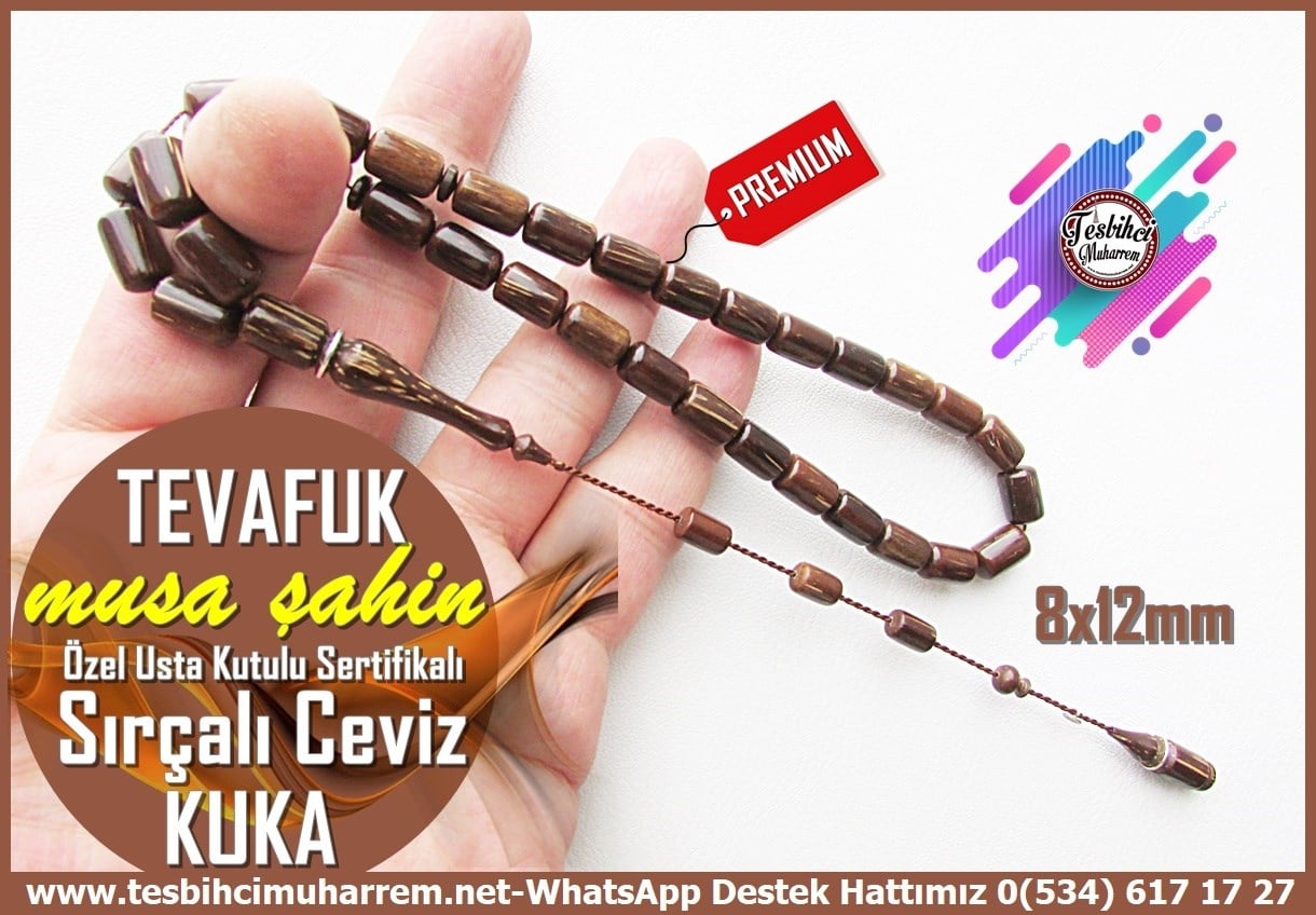 Kuka Ağacı TesbihlerTM14349Musa Şahin Usta İmzalı Özel Kutulu Sertifikalı Sırçalı Kuka Tespih I Özel Tasarım Tevafuk TesbihÖzel Kutulu Sertifikalı Sırçalı Kuka Tespih I Özel Tasarım Tevafuk Tesbih