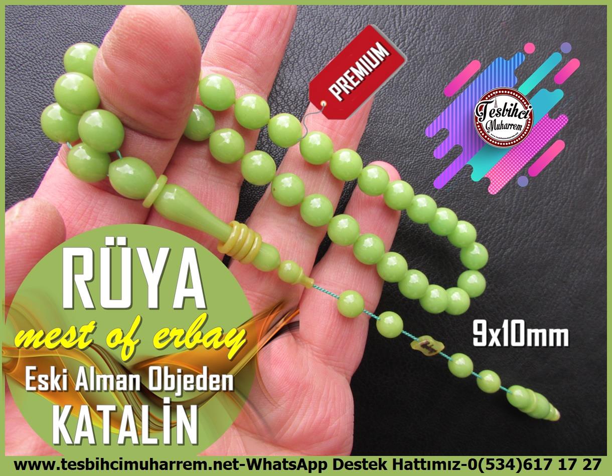 Katalin Ve Bağa TesbihlerTM13619Mustafa Erbay Usta Tornası | Premium Katalin Tespih, Eski Alman Obje, Uçlu Yuvarlak, Kuşkonmaz Fıstıki, 