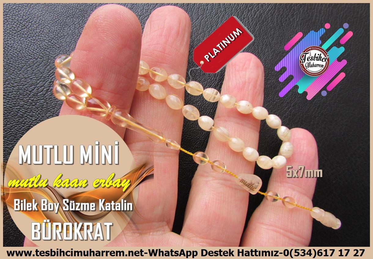 Maskot, Bileklik ve Bürokrat TespihlerTM14130Mutlu Kaan Erbay Usta İmzalı Bürokrat Katalin Tesbih – Bilek Boy, Süzme Krem Renk, Mutlu Mini Tespih Tespih Bürokrat Katalin I Bilek Boy Süzme Mutlu Mini Tesbih