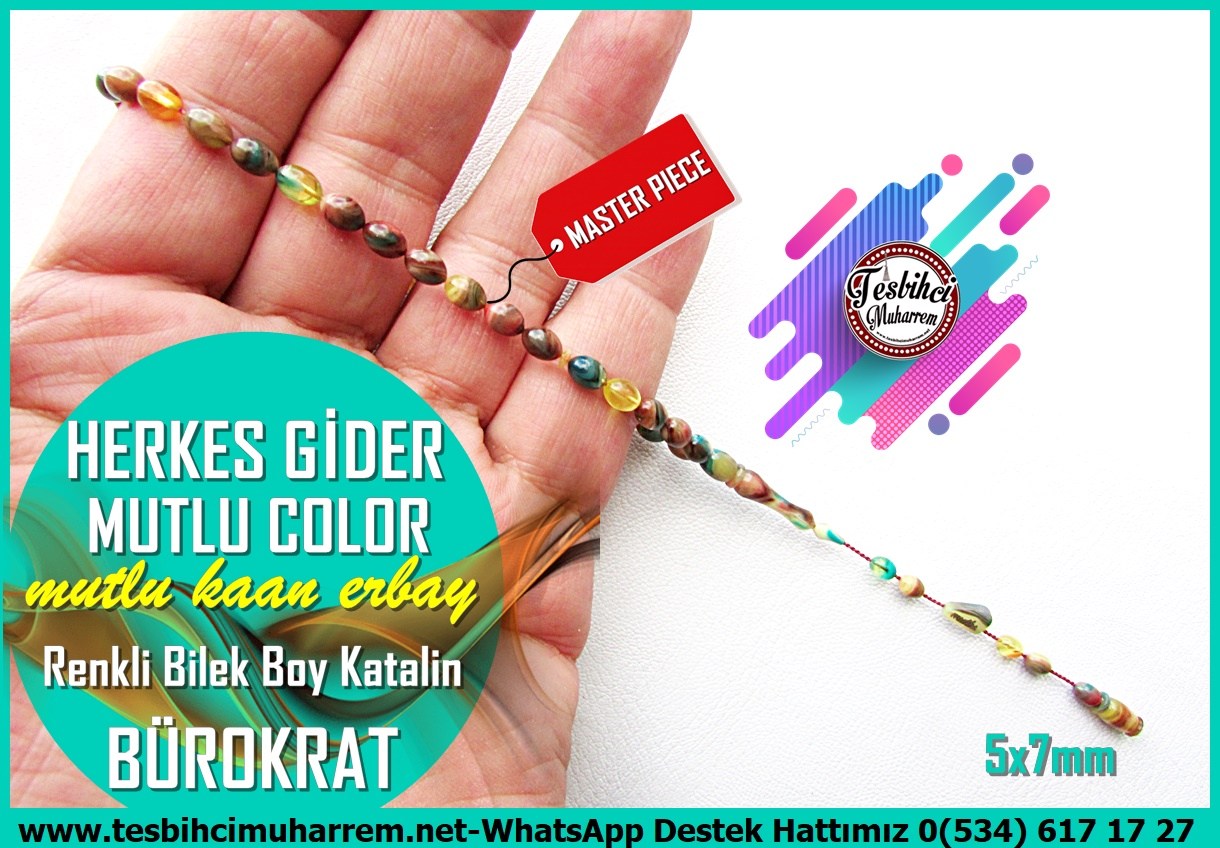 Maskot, Bileklik ve Bürokrat TespihlerTM14558Mutlu Kaan Erbay Usta İmzalı Bürokrat Katalin Tespih I Bilek Boy Herkes Gider Mutlu Color TesbihMutlu Kaan Erbay Usta İmzalı Bürokrat Katalin Tespih I Bilek Boy Herkes Gider Mutlu Color Tesbih
