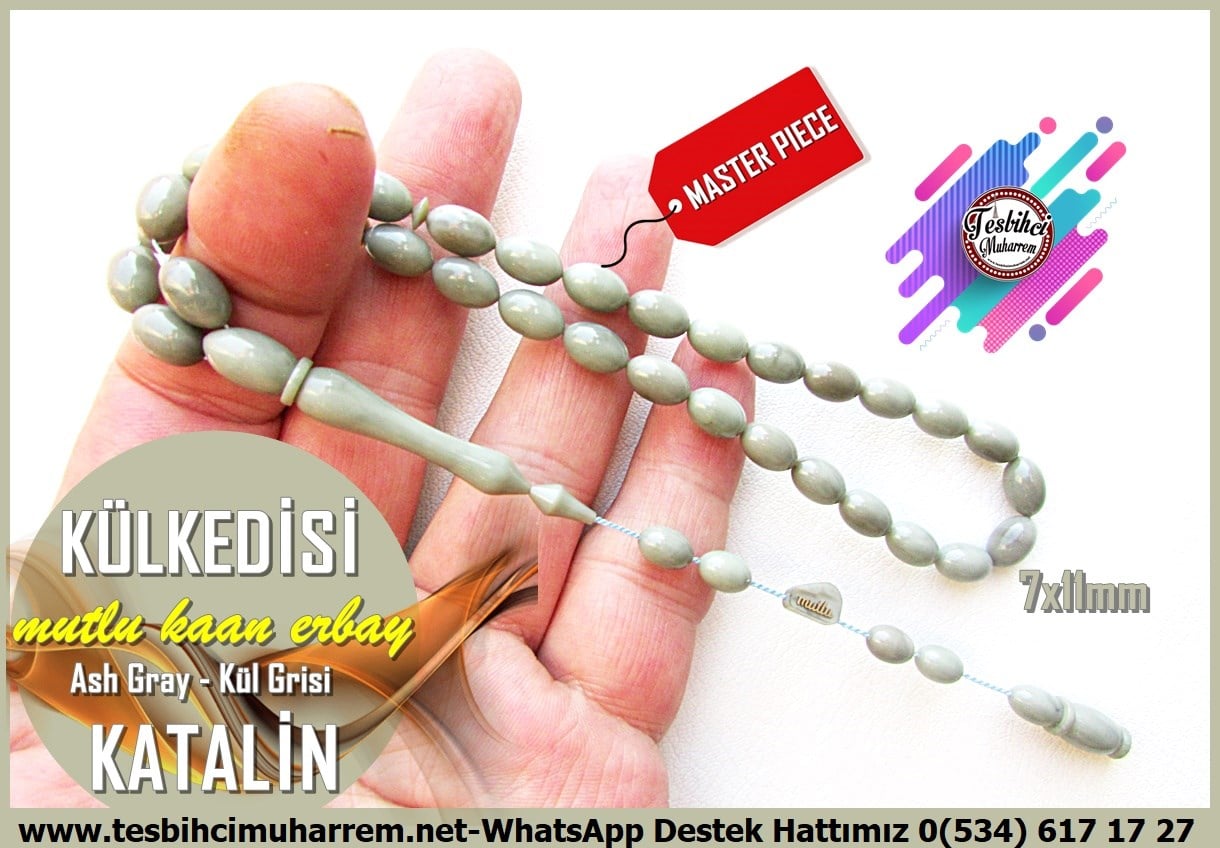 Katalin Ve Bağa TesbihlerTM14391Mutlu Kaan Erbay Usta İmzalı Gri Renk Katalin Tespih I Özel Tasarım Beyzi Kesim Külkedisi Tesbih Gri Renk Katalin Tespih I Özel Tasarım Beyzi Kesim Külkedisi Tesbih