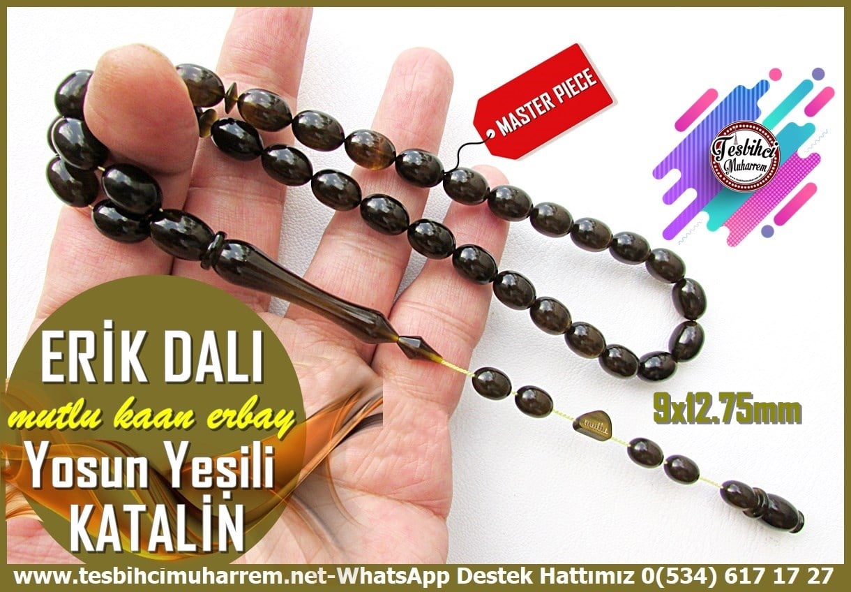 Katalin Ve Bağa TesbihlerTM14283Mutlu Kaan Erbay Usta İmzalı Yosun Yeşili Katalin Tespih I Özel Çalışma Beyzi Kesim Erik Dalı TesbihYosun Yeşili Katalin Tespih I Özel Çalışma Beyzi Kesim Erik Dalı Tesbih