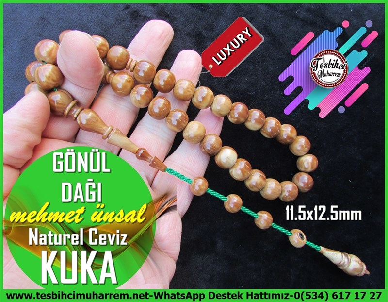 Kuka Ağacı TesbihlerTM12224Profesyonel Çalışma Naturel Kuka Cevizi Tesbih Gönül DağıProfesyonel Çalışma Naturel Kuka Cevizi Tesbih Gönül Dağı