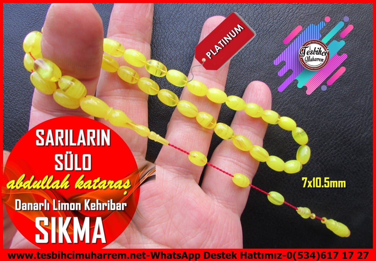 Hareli Damarlı Sarı Kehribar TesbihlerTM14199Sıkma Kehribar Tespih – Badem Model Saydam Damarlı Limon Sarısı Gelincik | Usta Abdullah Karataş, Sıralı Sistem El İşçiliğiSıkma Kehribar Tespih I Badem Model Saydam Sarı Gelincik Tesbih