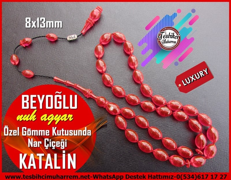 Katalin Ve Bağa TesbihlerTM11717Tesbih Katalin Özel Gömme Kutusunda Nar Çiçeği Beyzi Kesim Beyoğlu Tesbih Katalin Özel Gömme Kutusunda Nar Çiçeği Beyzi Kesim Beyoğlu 