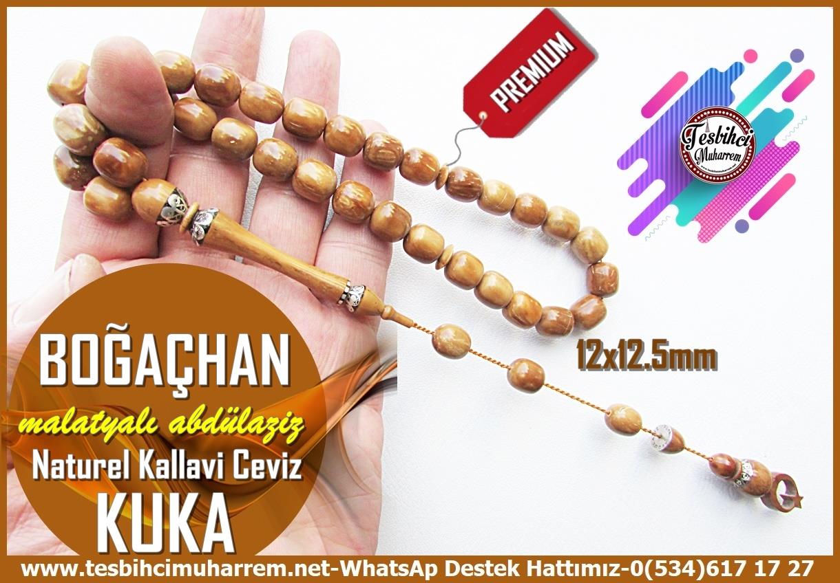 Kuka Ağacı TesbihlerTM14069Tesbih Kuka Fıçı Kesim Antibakteriyel Ayyıldız Motifli BoğaçhanTespih Kuka I Nakkaş İmame Ayyıldız Hitame Fıçı Kesim İri Boy Kallavi Boğaçhan Tesbih