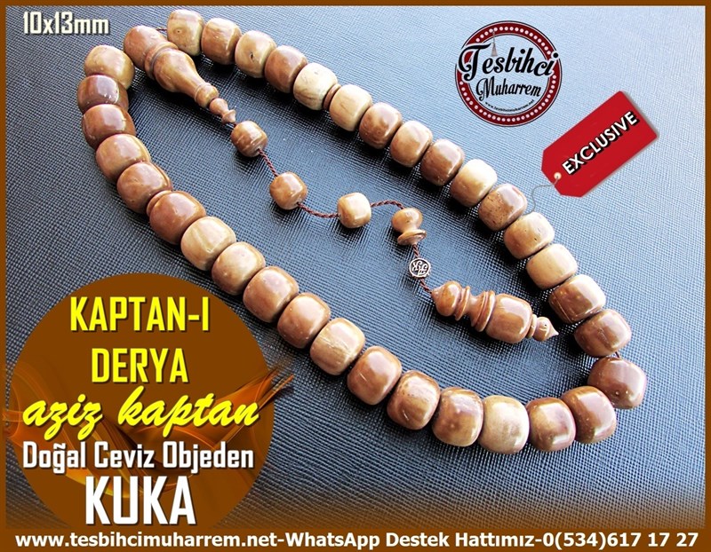 Kuka Ağacı TesbihlerTM11255Tesbih Kuka İskenderi Teker Kesim Doğal Ceviz Sistemli Kaptan-ı Derya Tesbih Kuka İskenderi Teker Kesim Doğal Ceviz Sistemli Kaptan-ı Derya 