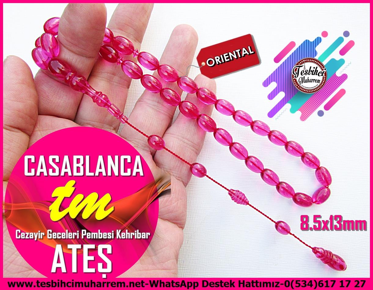 Nar Çiçeği Ton TesbihlerTM13137Tespih Ateş Kehribar I Cezayir Pembesi Badem Kesim Casablanca TesbihTespih Ateş Kehribar I Cezayir Pembesi Badem Kesim Casablanca Tesbih