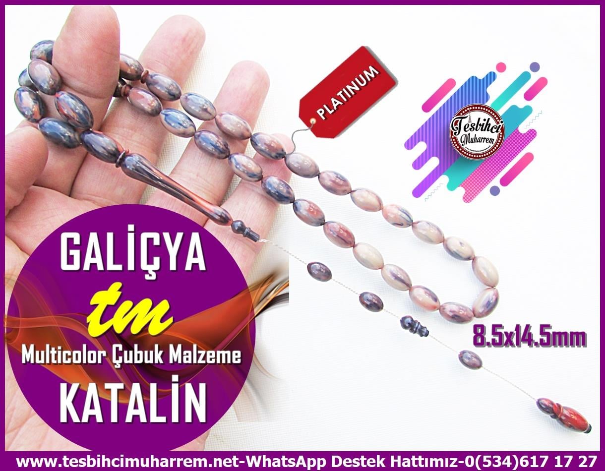 Katalin Ve Bağa TesbihlerTM13182Tespih Katalin I Beyzi Kesim Multicolor Lüx Çubuk Galiçya Tesbih Tespih Katalin I Beyzi Kesim Multicolor Lüx Çubuk Galiçya Tesbih 