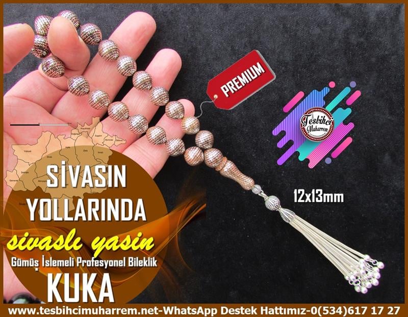 Maskot,Bileklik,Can-ı Gönül TesbihlerTM12559Tespih Kuka Yoğun Gümüş İşlemeli Bileklik Boy Sivasın Yollarında TesbihTespih Kuka Yoğun Gümüş İşlemeli Bileklik Boy Sivasın Yollarında Tesbih