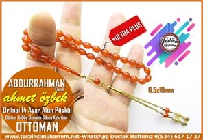 Altın Püsküllü TesbihlerTM14617 Ahmet Özbek Usta Altın Püsküllü Osmanlı Sıkma Kehribar Tespih I Habbeden Abdurrahman Efendi Tesbih  Ahmet Özbek Usta Altın Püsküllü Osmanlı Sıkma Kehribar Tespih I Habbeden Abdurrahman Efendi Tesbih 