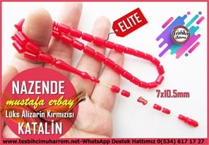 Katalin Ve Bağa TesbihlerTM14559 Mustafa Erbay Usta İmzalı Katalin Tespih I Alizarin Kırmızısı Kapsül Kesim Premium Nazende TesbihMustafa Erbay Usta İmzalı Katalin Tespih I Alizarin Kırmızısı Kapsül Kesim Premium Nazende Tesbih 