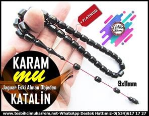 Katalin Ve Bağa TesbihlerTM13685Ali Muhammed Cengiz Usta Tornası | Eski Alman Katalin Tespih, Jaguar Siyah, Premium, 