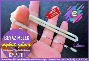 Galanit TesbihTM14544Aykut Güner Usta İmzalı Eski Objeden Galalith Tespih I Sedefli Kadife Dik Kesme Beyaz Melek TesbihAykut Güner Usta İmzalı Eski Objeden Galalith Tespih I Sedefli Kadife Dik Kesme Beyaz Melek Tesbih