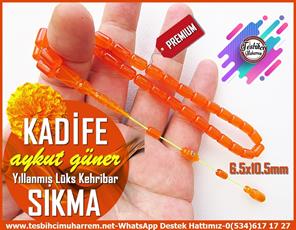 Turuncu Kehribar TesbihlerTM13931Aykut Güner Usta Tornası Tespih Lüks Sıkma Kehribar I Yıllanmış Malzeme Kadife Çiçeği Turuncusu Kapsül Kesim'' Kadife'' TesbihTespih Lüks Sıkma Kehribar I Kadife Çiçeği Turuncusu Kapsül Kesim Kadife Tesbih