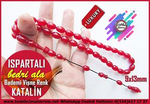Katalin Ve Bağa TesbihlerTM14129Bedri Ala Usta İşçilikli Katalin Tesbih – Lüks Çubuk, Vişne Renk, Badem Kesim, Ispartalı Özel Tasarım Tespih Tespih Katalin I Lüks Çubuk Vişne Renk Badem Kesim Ispartalı Tesbih