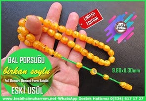 Katalin Ve Bağa TesbihlerTM14401Birkan Soylu Usta İmzalı Full Damarlı Sarı Eski Usül Katalin Tesbih I Osmanlı Form Bal Porsuğu TesbihFull Damarlı Sarı Eski Usül Katalin Tesbih I Osmanlı Form Bal Porsuğu Tesbih
