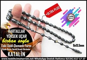 Katalin Ve Bağa TesbihlerTM14334Birkan Soylu Usta İmzalı Siyah-Beyaz Hareli Granit Görünüm Katalin Tespih I Özel Tasarım Kartallar Yüksek Uçar TesbihSiyah-Beyaz Hareli Granit Görünüm Katalin Tespih I Özel Tasarım Kartallar Yüksek Uçar Tesbih 