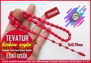 Katalin Ve Bağa TesbihlerTM14251Birkan Soylu Usta İmzalı Venedik Kırmızısı Eski Usül Katalin Tespih I Badem Kesim Osmanlı Form Özel Çalışma Tevatur TesbihVenedik Kırmızısı Eski Usül Katalin Tespih I Badem Kesim Osmanlı Form Özel Çalışma Tevatur Tesbih