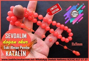 Katalin Ve Bağa TesbihlerTM14302Doğan Okur Usta Tornası Pembe Renk Kolleksiyonluk Katalin Tespih I Premium Çalışma Uçlu Küre Sevdalım Tesbih Pembe Renk Kolleksiyonluk Katalin Tespih I Premium Çalışma Uçlu Küre Sevdalım Tesbih
