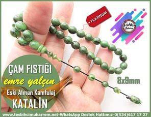 Katalin Ve Bağa TesbihlerTM13728Emre Yalçın Usta İmzalı El İşçiliği Tespih | Katalin, Eski Alman Obje, Kamuflaj Yeşili, Bürokrat Bileklik Model, “Çam Fıstığı” TesbihTespih Katalin l Eski Alman Kamfulaj Yeşili Bürokrat Bileklik Çam Fıstığı Tesbih 