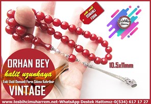 Osmanlı Benzetme Eskitme Eski Usül TesbihlerTM14202Halit Uzunkaya Usta Vintage Eski Usül Sıkma Kehribar Tespih I Basık Küre Model Gümüş Püskül Koyu Kırmızı Orhan Bey TesbihVintage Eski Usül Sıkma Kehribar Tespih I Basık Küre  Model Gümüş Püskül Koyu Kırmızı Orhan Bey Tesbih