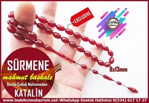 Katalin Ve Bağa TesbihlerTM14453Mahmut Başkale Usta İşçilikli Bordo Renk Katalin Tesbih I Özel Çalışma Beyzi Kesim Sürmene TesbihBordo Renk Katalin Tesbih I Özel Çalışma Beyzi Kesim Sürmene Tesbih