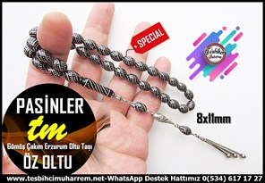 Oltu Taşı TesbihlerTM14362Muhammed Aydoğan Usta İşçilikli Gümüş Çakım Yarma Orjinal Oltu Taşı Tespih I Gümüş Püskül Beyzi Kesim Pasinler TesbihGümüş Çakım Yarma Orjinal Oltu Taşı Tespih I Gümüş Püskül Beyzi Kesim Pasinler Tesbih