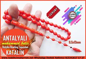Katalin Ve Bağa TesbihlerTM14128Muhammed Balcı Usta İşçilikli Katalin Tesbih – Belçika Bowling Topundan Orange, Antalyalı Özel Tasarım Tespih Katalin I Belçika Bowling Topundan Orange Antalyalı Tesbih