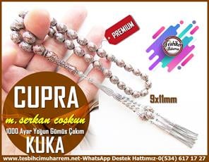 Kuka Ağacı TesbihlerTM13367Muhammet Serkan Coşkun Usta El İşçiliği Premium Tespih | 1000 Ayar Gümüş Çakım, Beyzi Kesim, Özel Gümüş Püskül, Cupra TesbihTespih Premium Kuka I 1000 Ayar Gümüş Çakım Özel Gümüş Püskül Üst Düzey Cupra Tesbih