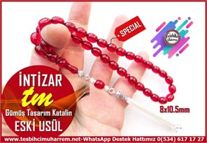 Osmanlı Benzetme Eskitme Eski Usül TesbihlerTM14462Muharrem Karaoğlu Usta Dizayn Eski Usül Katalin Tesbih I Kayısı Renk Beyzi Kesim Gümüş Tasarım Miş Miş TesbihEski Usül Katalin Tesbih I Kırmızı Renk Badem Kesim Gümüş Tasarım İntizar Tesbih