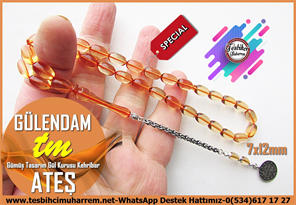 Gül Kurusu Ton TesbihlerTM14041Muharrem Karaoğlu Usta Dizayn Gülendam Kehribar Tespih – Uzun Gümüş Püsküllü, Gül Kurusu, Badem Kesim Günlük Çekim TesbihTespih Ateş Kehribar I Gül Kurusu Badem Kesim Gümüş Tasarım Gülendam Tesbih 