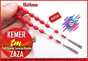 Kehribar Zaza Sallama TesbihlerTM14297Muharrem Karaoğlu Usta Dizayn Nar Kırmızısı Renk Zaza Sallama Katalin Tespih I Mineli Full Gümüş Tasarım Kemer TesbihNar Kırmızısı Renk Zaza Sallama Katalin Tespih I Mineli Full Gümüş Tasarım Kemer Tesbih 