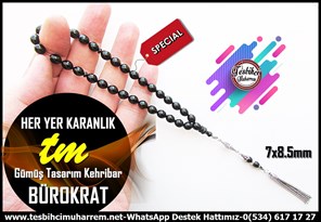 Siyah Kehribar TesbihlerTM14211Muharrem Karaoğlu Usta Dizayn Siyah Bürokrat Sıkma Kehribar Tespih I El Boy Gümüş Püskül Her Yer Karanlık TesbihSiyah Bürokrat Sıkma Kehribar Tespih I El Boy Gümüş Püskül Her Yer Karanlık Tesbih 