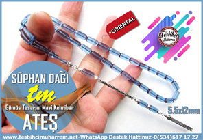 Mavi Ton TesbihlerTM14173Muharrem Karaoğlu Usta Dizayn Tespih Ateş Kehribar I Gümüş Püskül Uzun Kapsül Açık Mavi Süphan Dağı TesbihTespih Ateş Kehribar I Gümüş Püskül Uzun Kapsül Açık Mavi Süphan Dağı Tesbih 