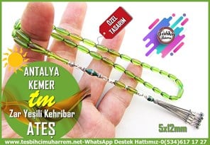 Yeşil Ton TesbihlerTM14268Muharrem Karaoğlu Usta Dizayn Zar Yeşili Badem Ateş Kehribar Tespih I Gümüş Püskül Tasarım Antalya Kemer TesbihZar Yeşili Badem Ateş Kehribar Tespih I Gümüş Püskül Tasarım Antalya Kemer Tesbih