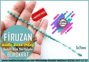 Maskot, Bileklik ve Bürokrat TespihlerTM14495Mutlu Kaan Erbay Usta İmzalı Bürokrat Katalin Tespih I Bilek Boy Turkuaz Sedefli Firuzan TesbihBürokrat Katalin Tespih I Bilek Boy Turkuaz Sedefli Firuzan Tesbih