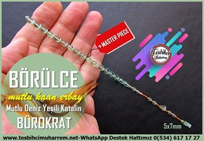 Maskot, Bileklik ve Bürokrat TespihlerTM14521Mutlu Kaan Erbay Usta İmzalı Bürokrat Katalin Tesbih I Bilek Boy Deniz Yeşili Börülce TesbihMutlu Kaan Erbay Usta İmzalı Bürokrat Katalin Tesbih I Bilek Boy Deniz Yeşili Börülce Tesbih 