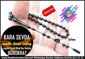 Maskot, Bileklik ve Bürokrat TespihlerTM14585Mutlu Kaan Erbay Usta İmzalı Bürokrat Katalin Tespih I Siyah Jaguar Bilek Boy Kara Sevda Tesbih Mutlu Kaan Erbay Usta İmzalı Bürokrat Katalin Tespih I Siyah Jaguar Bilek Boy Kara Sevda Tesbih 