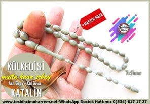 Katalin Ve Bağa TesbihlerTM14391Mutlu Kaan Erbay Usta İmzalı Gri Renk Katalin Tespih I Özel Tasarım Beyzi Kesim Külkedisi Tesbih Gri Renk Katalin Tespih I Özel Tasarım Beyzi Kesim Külkedisi Tesbih