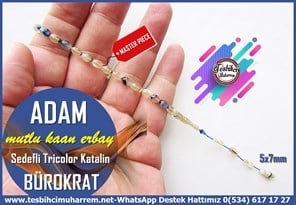 Maskot, Bileklik ve Bürokrat TespihlerTM14458Mutlu Kaan Erbay Usta İmzalı Tricolor Lüks Bürokrat Katalin Tesbih I Beyzi Kesim Bilek Boy Adam TesbihTricolor Lüks Bürokrat Katalin Tesbih I Beyzi Kesim Bilek Boy Adam Tesbih