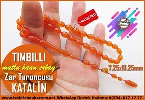 Katalin Ve Bağa TesbihlerTM14288Mutlu Kaan Erbay Usta İmzalı  Yemen Zarı Turuncusu Katalin Tespih I Özel Çalışma Beyzi Kesim Tımbıllı TesbihZar Turuncusu Katalin Tespih I Özel Çalışma Beyzi Kesim Tımbıllı Tesbih 