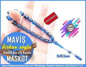 Efe Maskot TesbihlerTM13873Mutlu Kaan Erbay Usta İşçiliği Tespih | Maskot Model, Eflatun Renk, Efe Tarzı Bileklik – “Mutlu Baba” TesbihTespih Maskot Katalin l Mavi Bileklik Efe Boy Maviş Tesbih 